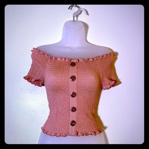 Orange Riss - Medium - Off the Shoulder Top